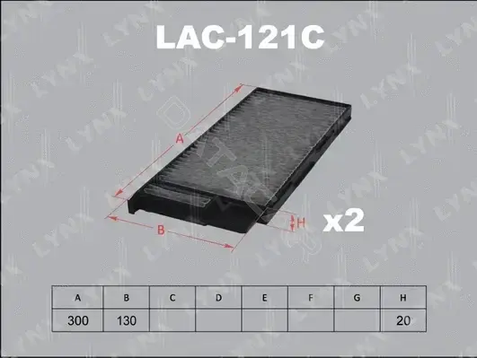 Фильтр салонный LYNXAUTO LAC-121C