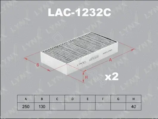 Фильтр салонный LYNXAUTO LAC-1232C