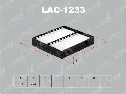 Фильтр салонный LYNXAUTO LAC-1233