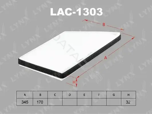 Фильтр салонный LYNXAUTO LAC-1303