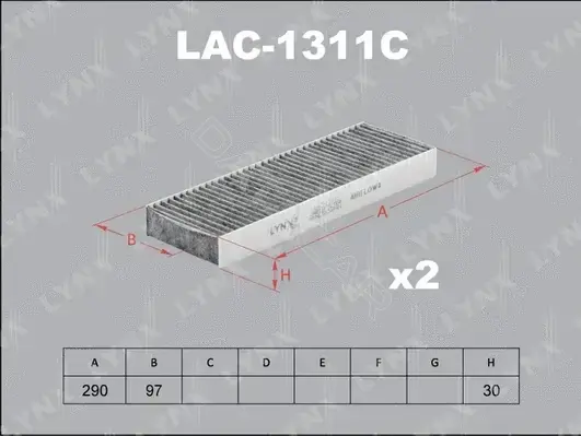Фильтр салонный LYNXAUTO LAC-1311C