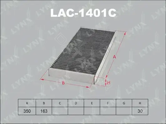 Фильтр салонный LYNXAUTO LAC-1401C