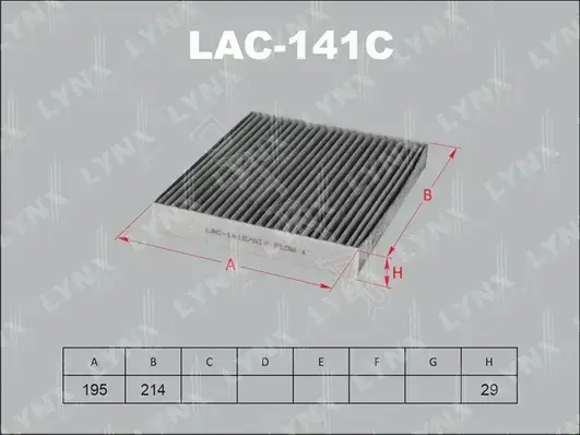 Фильтр салонный LYNXAUTO LAC-141C