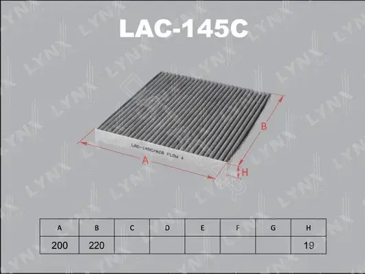 Фильтр салонный LYNXAUTO LAC-145C