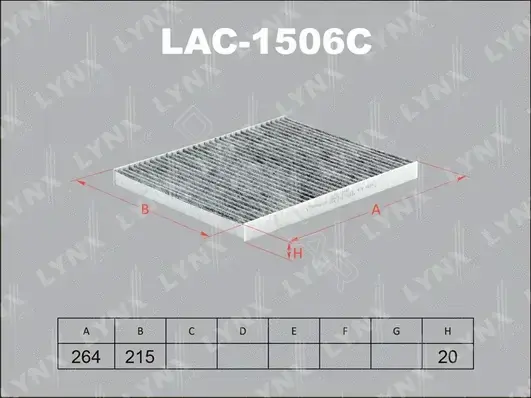 Фильтр салонный LYNXAUTO LAC-1506C