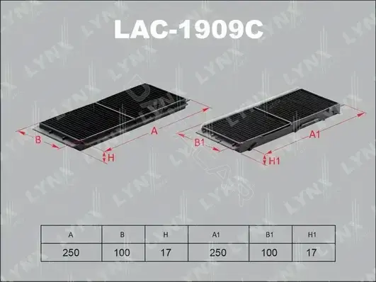 Фильтр салонный LYNXAUTO LAC-1909C