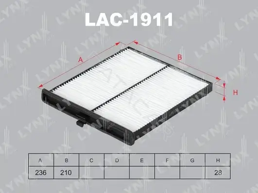 Фильтр салонный LYNXAUTO LAC-1911