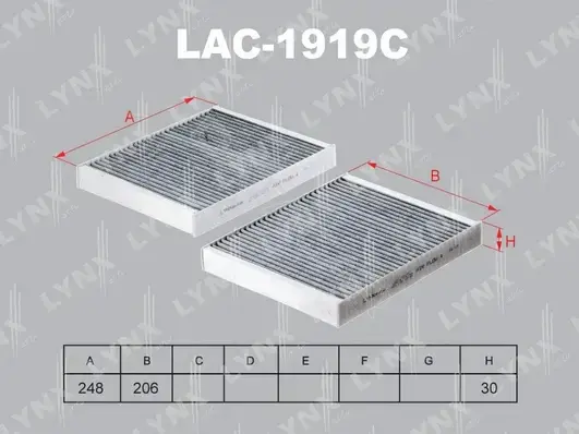 Фильтр салонный LYNXAUTO LAC-1919C