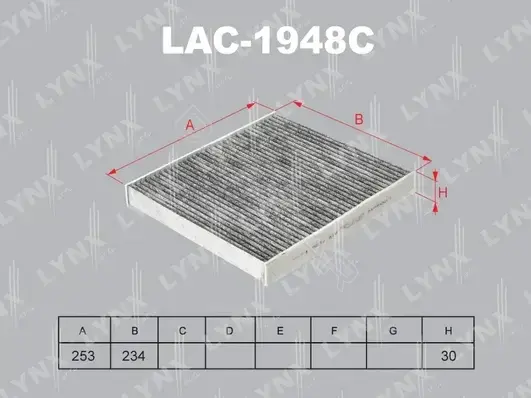 Фильтр салонный LYNXAUTO LAC-1948C
