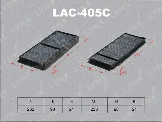Фильтр салонный LYNXAUTO LAC-405C