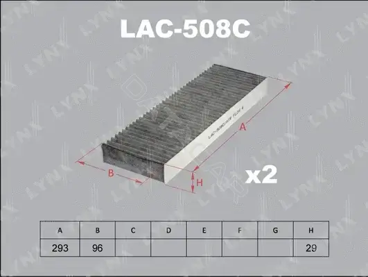 Фильтр салонный LYNXAUTO LAC-508C