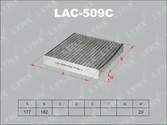 Фильтр салонный LYNXAUTO LAC-509C