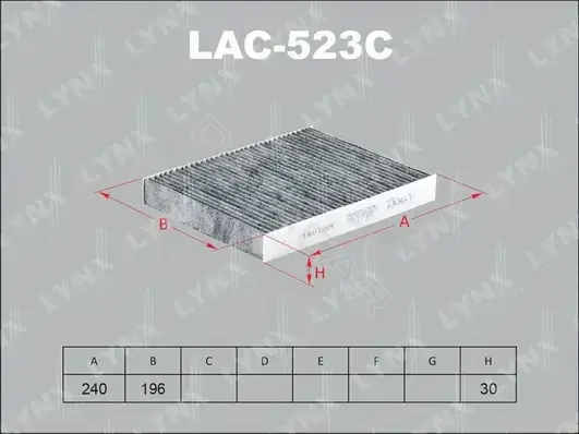 Фильтр салонный LYNXAUTO LAC-523C