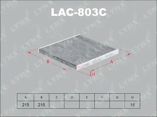 Фильтр салонный LYNXAUTO LAC-803C
