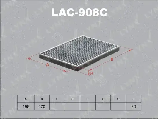 Фильтр салонный LYNXAUTO LAC-908C