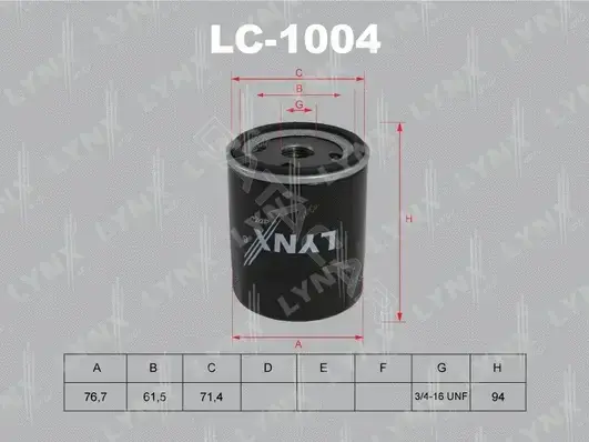 Масляный фильтр LYNXAUTO LC-1004