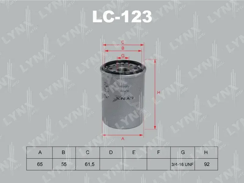 Масляный фильтр LYNXAUTO LC-123