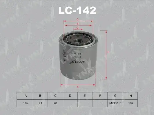 Масляный фильтр LYNXAUTO LC-142