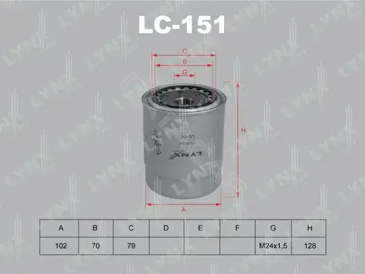 Масляный фильтр LYNXAUTO LC-151