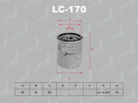 Масляный фильтр LYNXAUTO LC-170