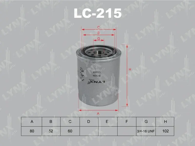 Масляный фильтр LYNXAUTO LC-215