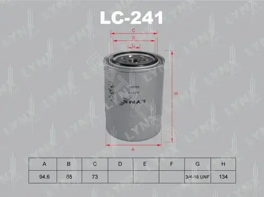 Масляный фильтр LYNXAUTO LC-241