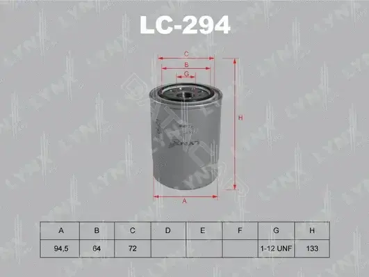 Масляный фильтр LYNXAUTO LC-294