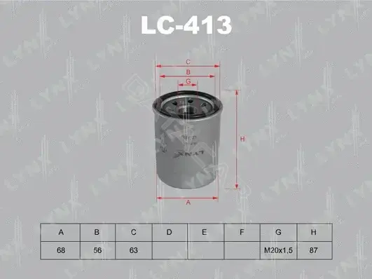 Масляный фильтр LYNXAUTO LC-413
