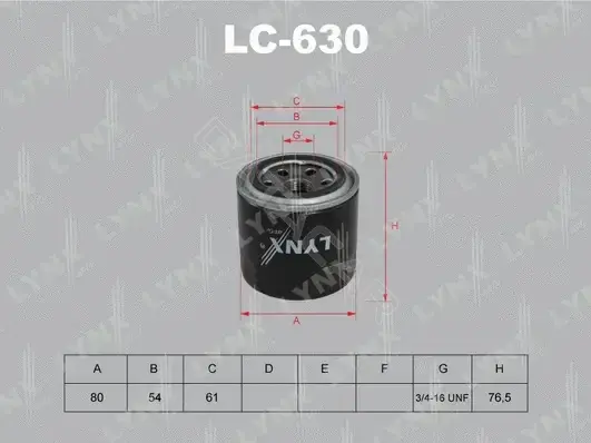 Масляный фильтр LYNXAUTO LC-630