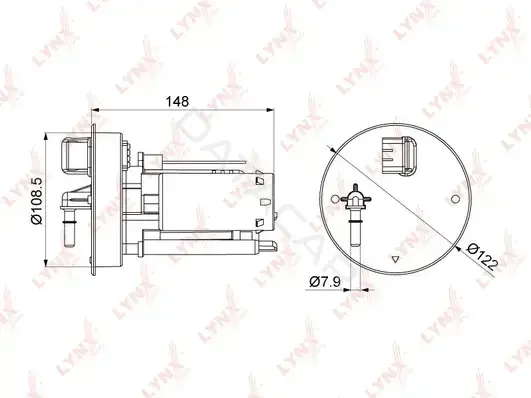 Топливный фильтр LYNXAUTO LF-1076M