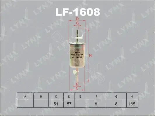 Топливный фильтр LYNXAUTO LF-1608