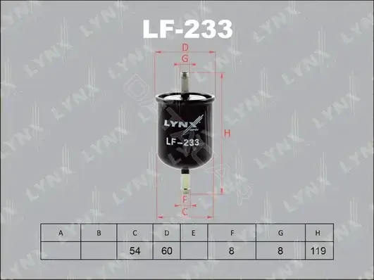 Топливный фильтр LYNXAUTO LF-233