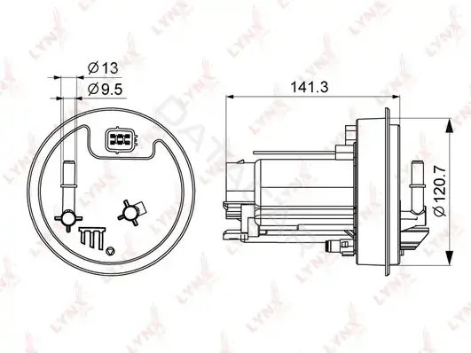 Топливный фильтр LYNXAUTO LF-247M