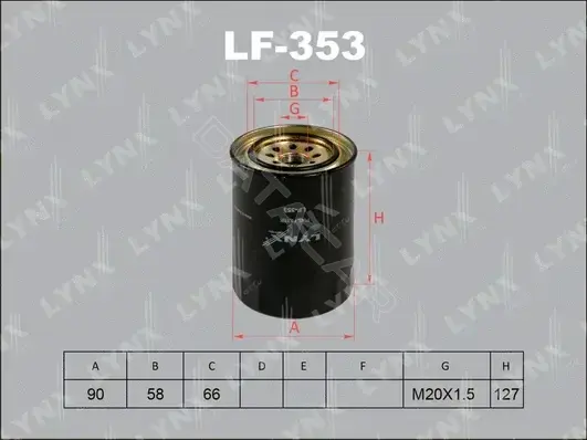 Топливный фильтр LYNXAUTO LF-353