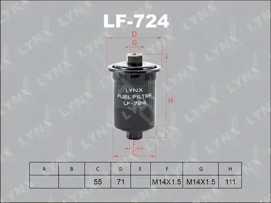 Топливный фильтр LYNXAUTO LF-724