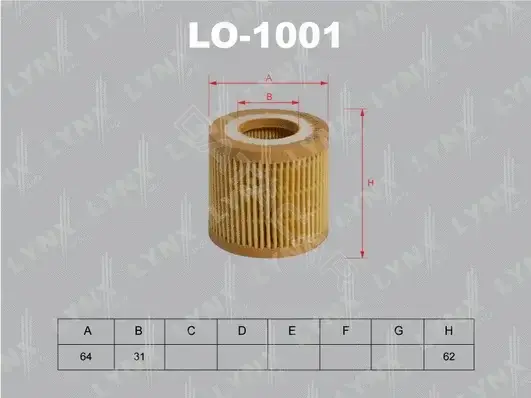 Масляный фильтр LYNXAUTO LO-1001