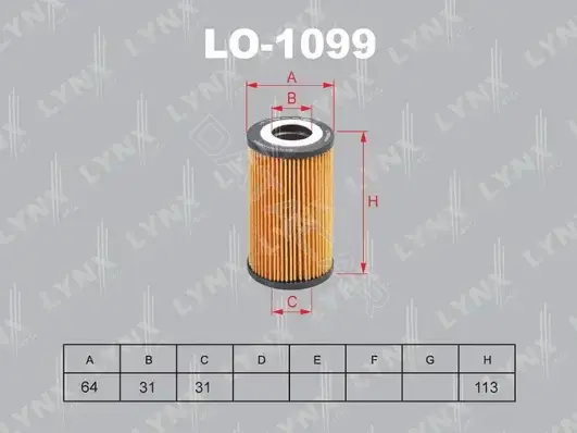 Масляный фильтр LYNXAUTO LO-1099