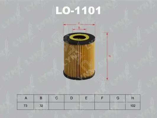 Масляный фильтр LYNXAUTO LO-1101