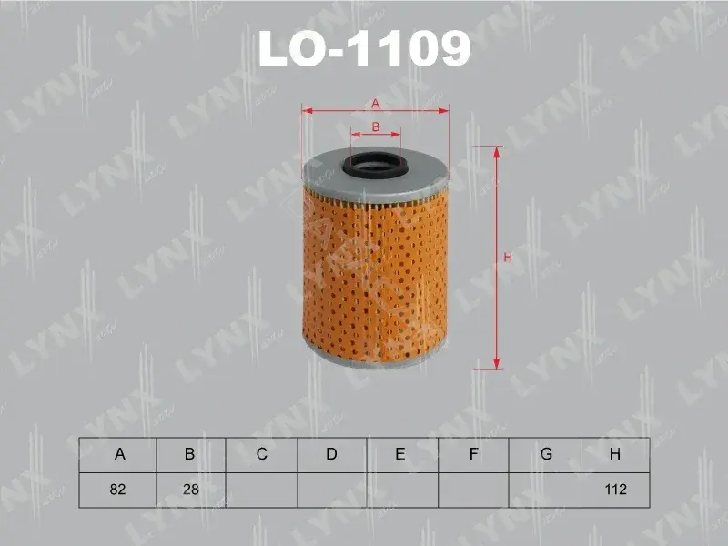 Масляный фильтр LYNXAUTO LO-1109