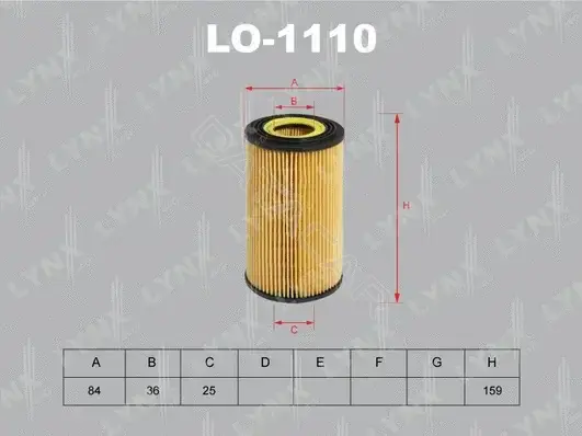 Масляный фильтр LYNXAUTO LO-1110