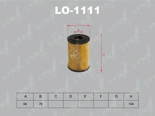 Масляный фильтр LYNXAUTO LO-1111