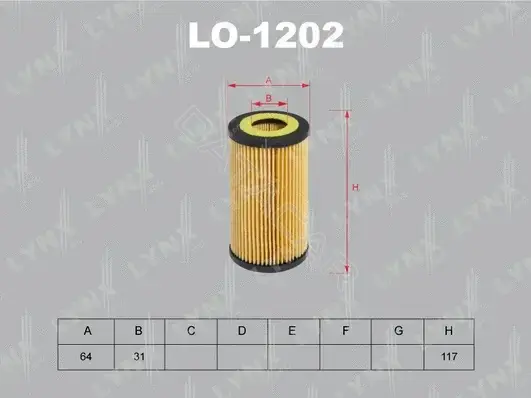 Масляный фильтр LYNXAUTO LO-1202