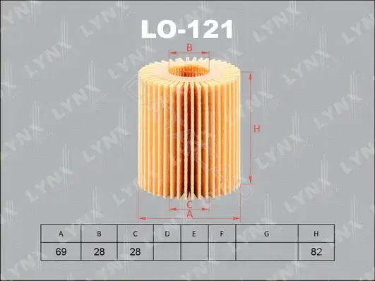 Масляный фильтр LYNXAUTO LO-121