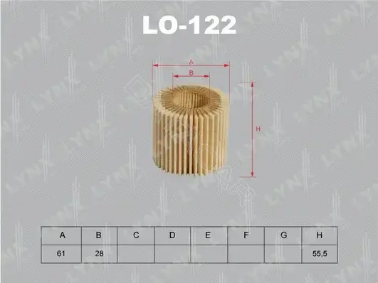 Масляный фильтр LYNXAUTO LO-122