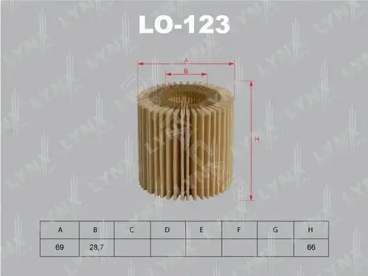 Масляный фильтр LYNXAUTO LO-123