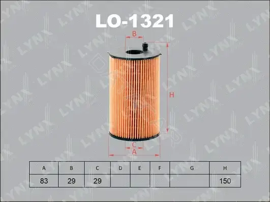 Масляный фильтр LYNXAUTO LO-1321