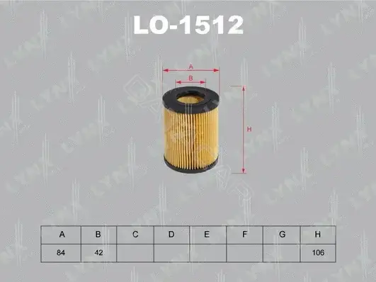 Масляный фильтр LYNXAUTO LO-1512