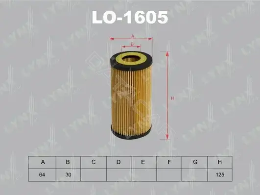 Масляный фильтр LYNXAUTO LO-1605
