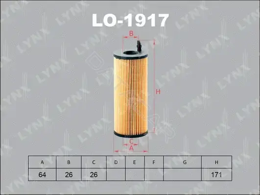 Масляный фильтр LYNXAUTO LO-1917