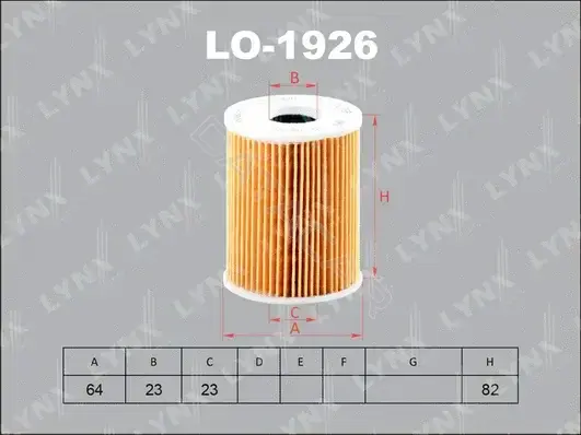 Масляный фильтр LYNXAUTO LO-1926